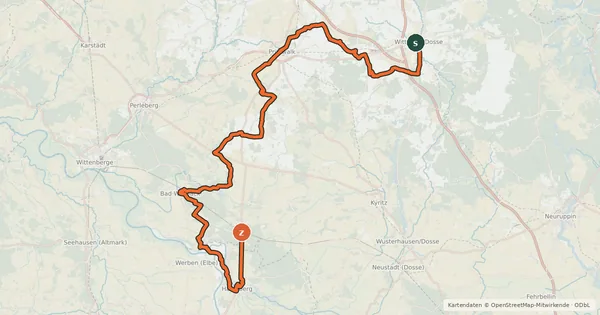 Kartenübersicht der Radroute Bischofstour