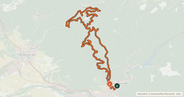 Kartenübersicht der Radroute BL2 (Lauter-Berge-Tour)