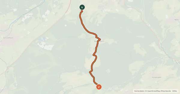 Kartenübersicht der Radroute Blankenheim (48) - Ahrmühle (98)