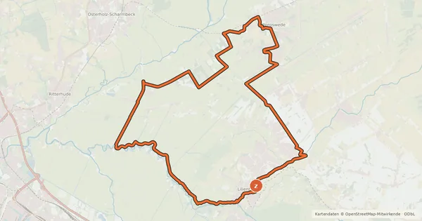 Kartenübersicht der Radroute Blaue Route