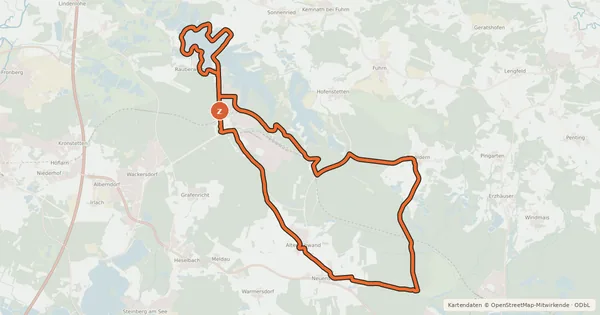 Kartenübersicht der Radroute BO1