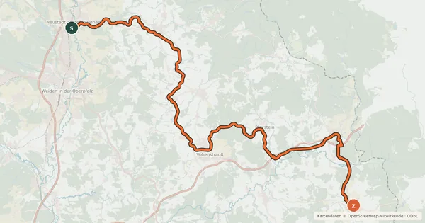 Kartenübersicht der Radroute Bockl Radweg