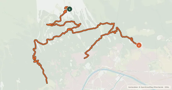 Kartenübersicht der Radroute Bodenstein Alm