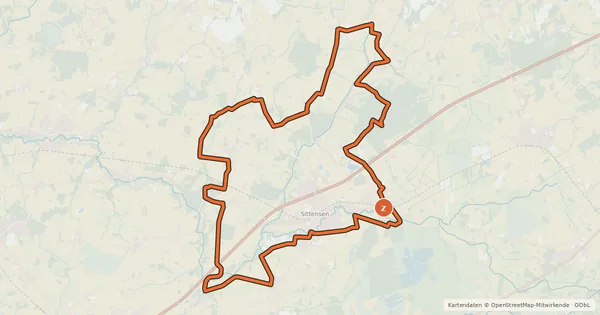 Kartenübersicht der Radroute Börde-Tour Sittensen Radweg