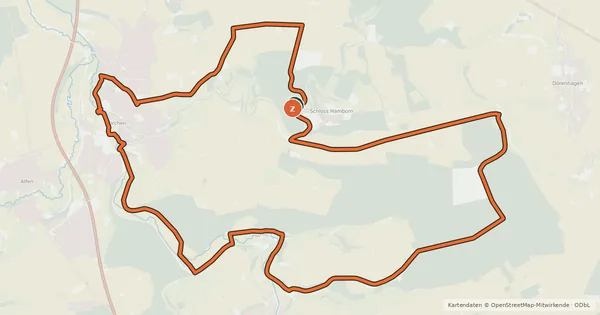 Kartenübersicht der Radroute Borchener Radrundweg 5