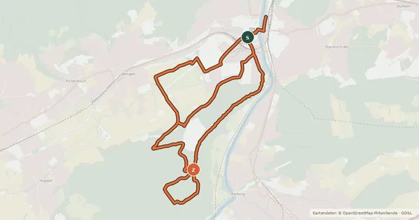 Kartenübersicht der Radroute Born-Trail
