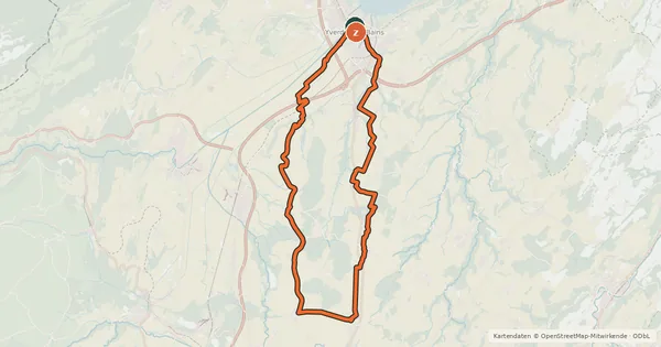 Kartenübersicht der Radroute Boucle champêtre du Nord vaudois