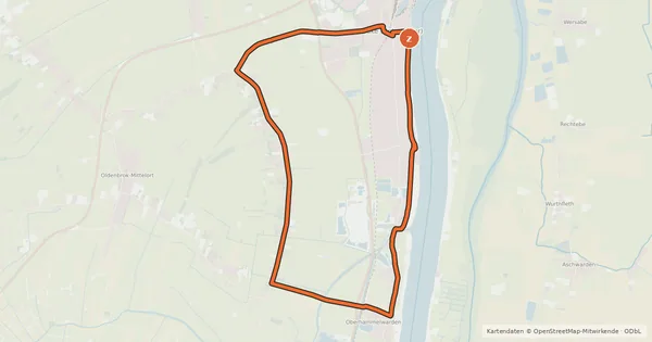 Kartenübersicht der Radroute Brake Südtour