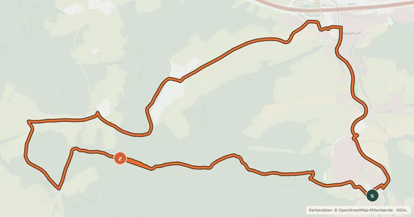 Kartenübersicht der Radroute Brandwaldstrecke