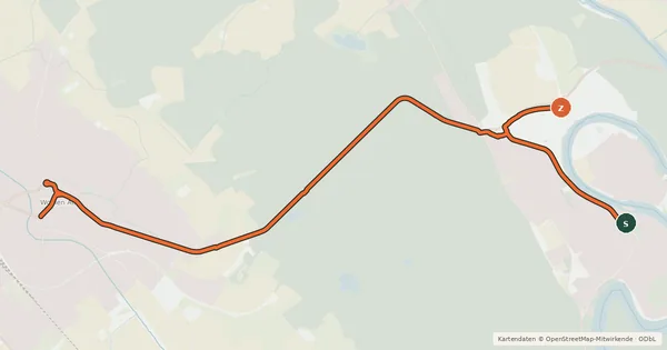 Kartenübersicht der Radroute Bremgarten-Wohlen
