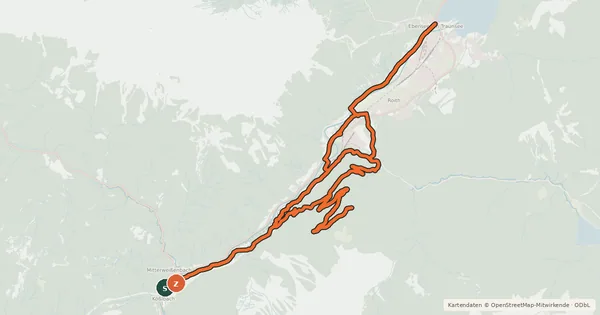 Kartenübersicht der Radroute Bromberg Moutainbikestrecke