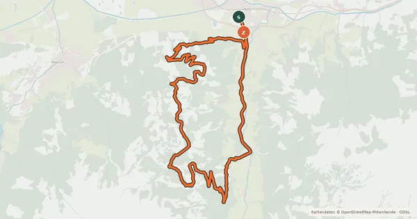 Kartenübersicht der Radroute Brucker Berg Seeblickrunde