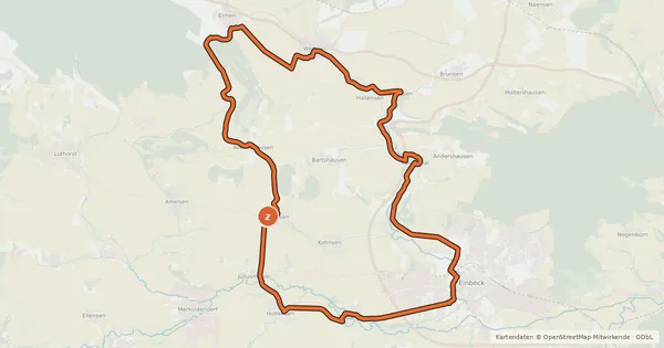 Kartenübersicht der Radroute Brücken und Grenzen