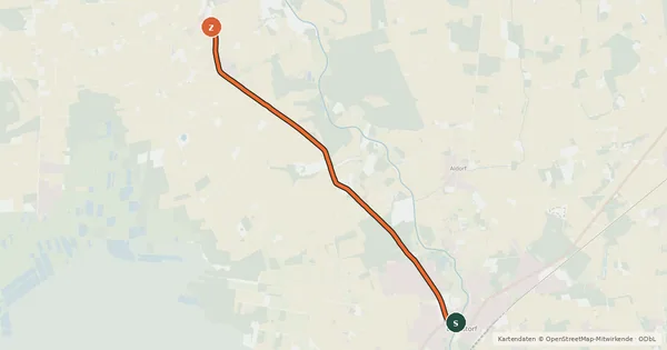 Kartenübersicht der Radroute Brückenradweg (Verbindung)
