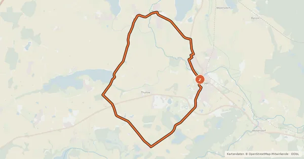Kartenübersicht der Radroute Brüeler Radtour 1