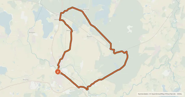 Kartenübersicht der Radroute Brüeler Radtour 3