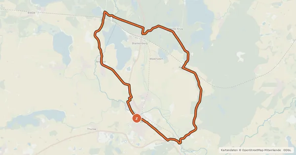 Kartenübersicht der Radroute Brüeler Radtour 4