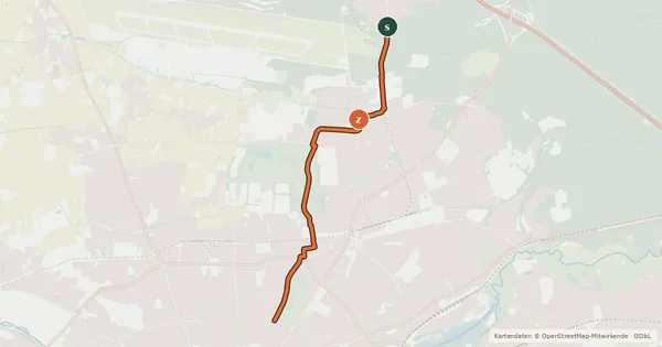 Kartenübersicht der Radroute Buchenbühl