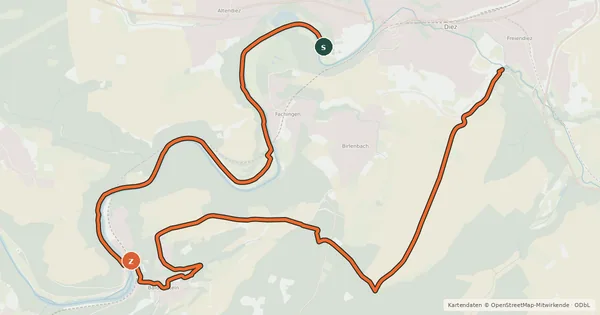 Kartenübersicht der Radroute Buckeltour