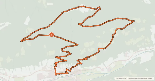 Kartenübersicht der Radroute Bürgerberg-Rossbrand-Runde