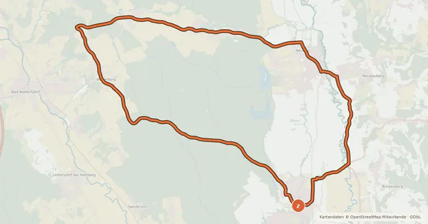 Kartenübersicht der Radroute Burgau-Tour B3