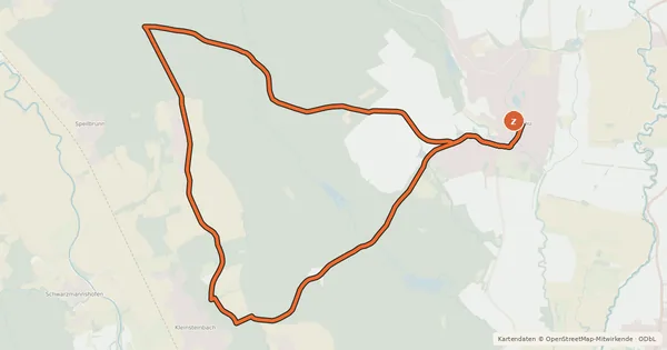 Kartenübersicht der Radroute Burgau-Tour B8