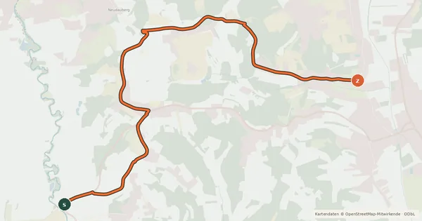 Kartenübersicht der Radroute Burgauberg-Stegersbach