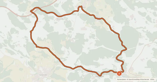 Kartenübersicht der Radroute Burgen am Wegesrand