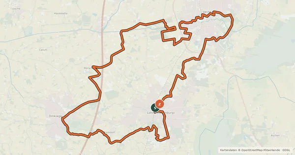 Kartenübersicht der Radroute Burgen-Tour (kleine Runde)