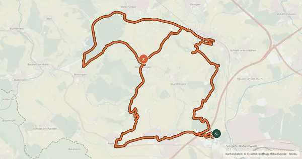 Kartenübersicht der Radroute Burgenweg 3