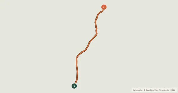Kartenübersicht der Radroute Caledon Trailway (cycling)