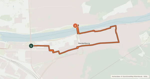 Kartenübersicht der Radroute Campus-Rundweg