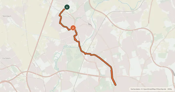 Kartenübersicht der Radroute Campusroute Riedberg-Westend