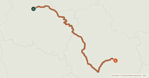 Kartenübersicht der Radroute Canal de Bourgogne