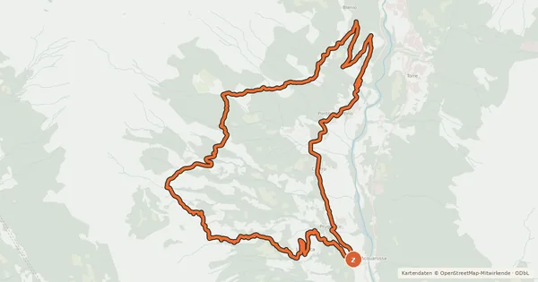 Kartenübersicht der Radroute Cancorì Bike
