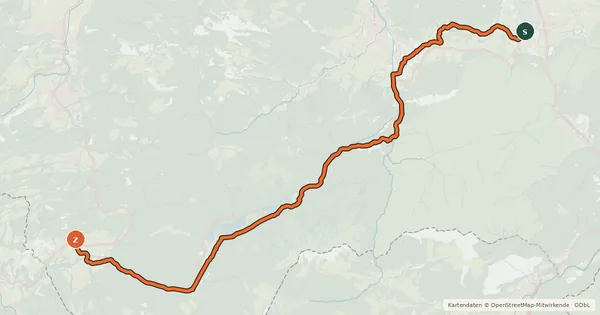 Kartenübersicht der Radroute Chiemgau-Radweg