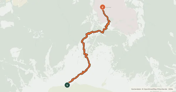 Kartenübersicht der Radroute Chôtatai (Freeride)