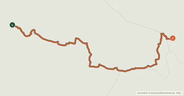 Kartenübersicht der Radroute Ciclovia Francigena - VFB07