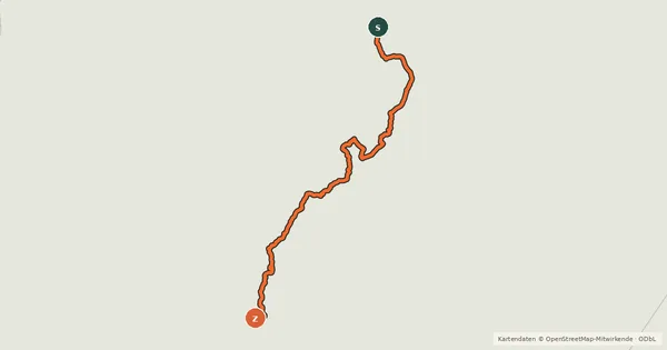 Kartenübersicht der Radroute Ciclovia Francigena - VFB10