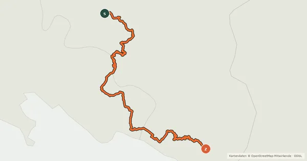 Kartenübersicht der Radroute Ciclovia Francigena - VFB12