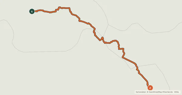 Kartenübersicht der Radroute Ciclovia Francigena - VFB14