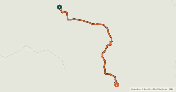 Kartenübersicht der Radroute Ciclovia Francigena - VFB18