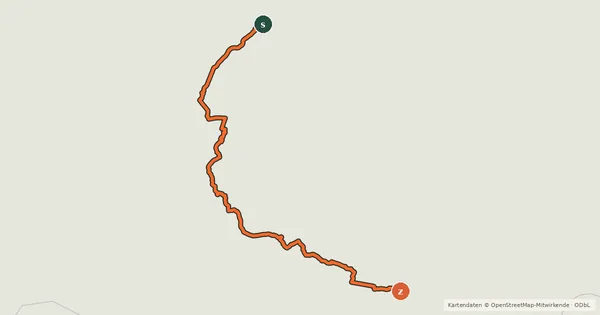 Kartenübersicht der Radroute Ciclovia Francigena - VFB21