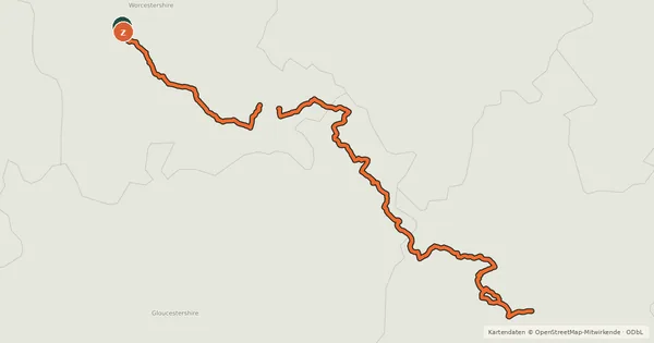 Kartenübersicht der Radroute Cotswold Line Cycle Route