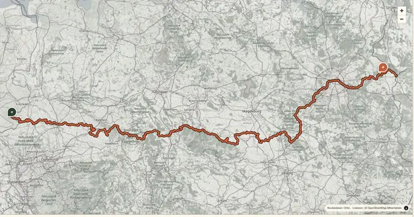 Kartenübersicht der Europaroute D3 von Zwillbrock bis Küstrin-Kietz