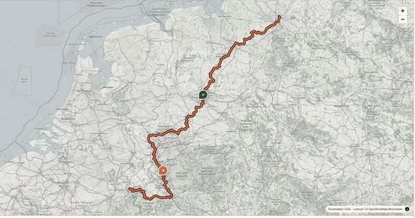Kartenübersicht der Pilgerroute D7