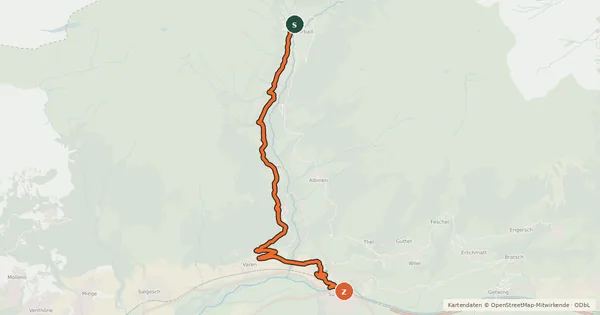 Kartenübersicht der Radroute Dala Kultur Bike