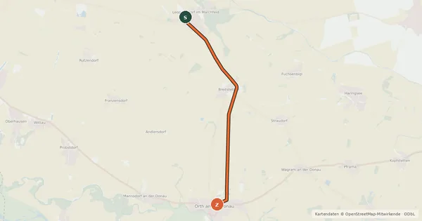 Kartenübersicht der Radroute Dampfradweg