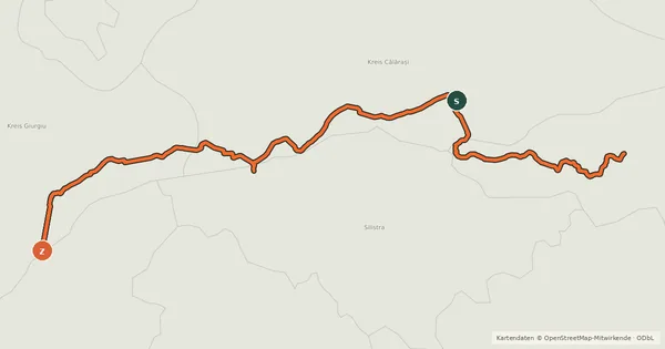 Kartenübersicht der Radroute Danube Bike Trail
