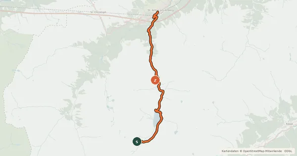 Kartenübersicht der Radroute Darmstädter Hütten Tour